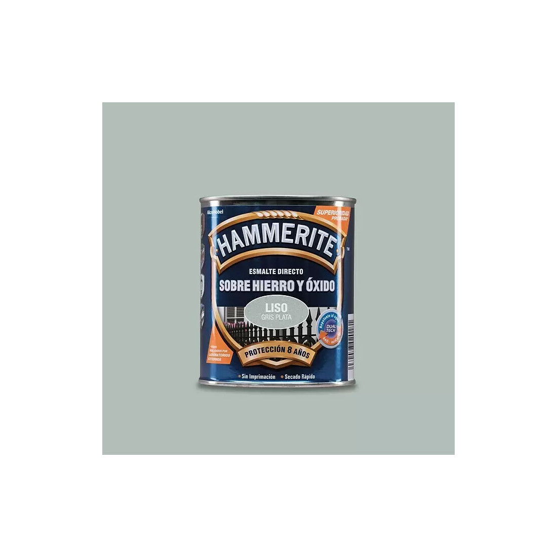 Hammerite esmalte GRIS PLATA brillante liso 750 ml