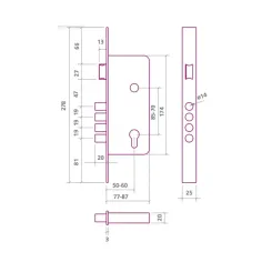 Cerradura Ezcurra 700B INOX 50 mm DS-15/70 D