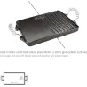 Garcima 12024 plancha asar rectangular 24X43 cm Hierro fundido