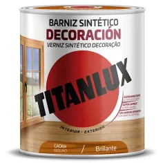 Barniz Caoba brillante 750 ml Titanlux 5809399