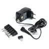Alimentador transformador con Selector de Voltaje (3-12V) 1000mA Axil AL0871E