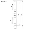 Cerradura embutir puerta metálica condena Tesa 2204 15MM 220415NM