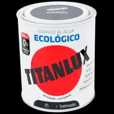 Esmalte al agua ecológico Titanlux NEGRO Satinado 750 ml 5806050