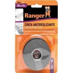 Cinta Antideslizante Negro 25 mm X 5 m Ranger Miarco 10737