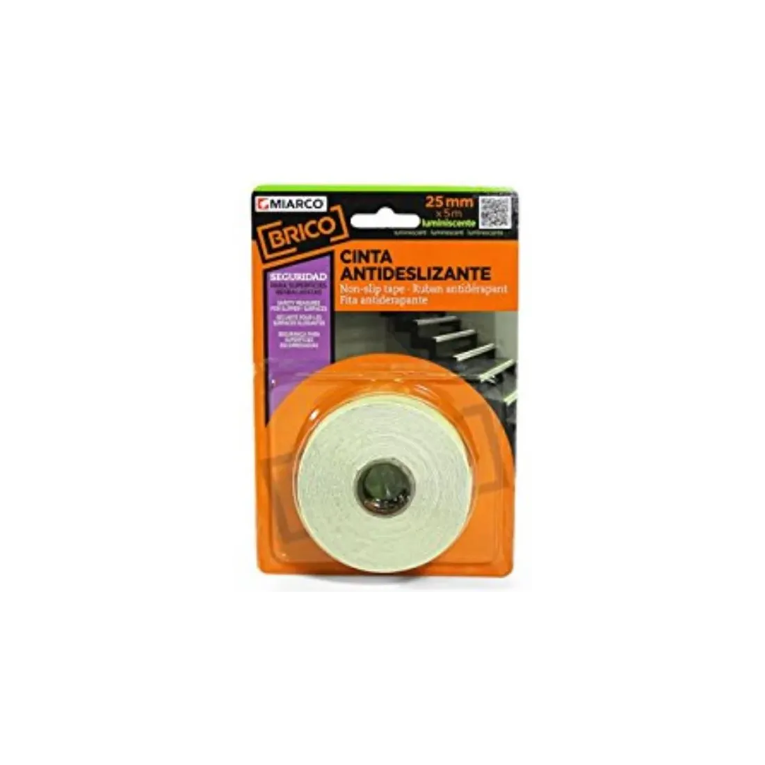 Cinta Andideslizante Luminiscente 25 mm X 5 m Ranger Miarco 10740