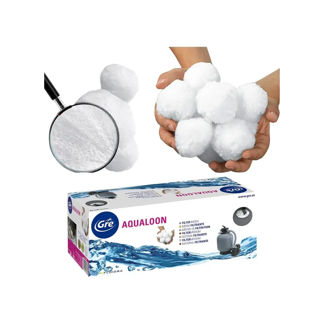 Medio Filtrante GRE Aqualoon AQ700 700 g para Depuradoras